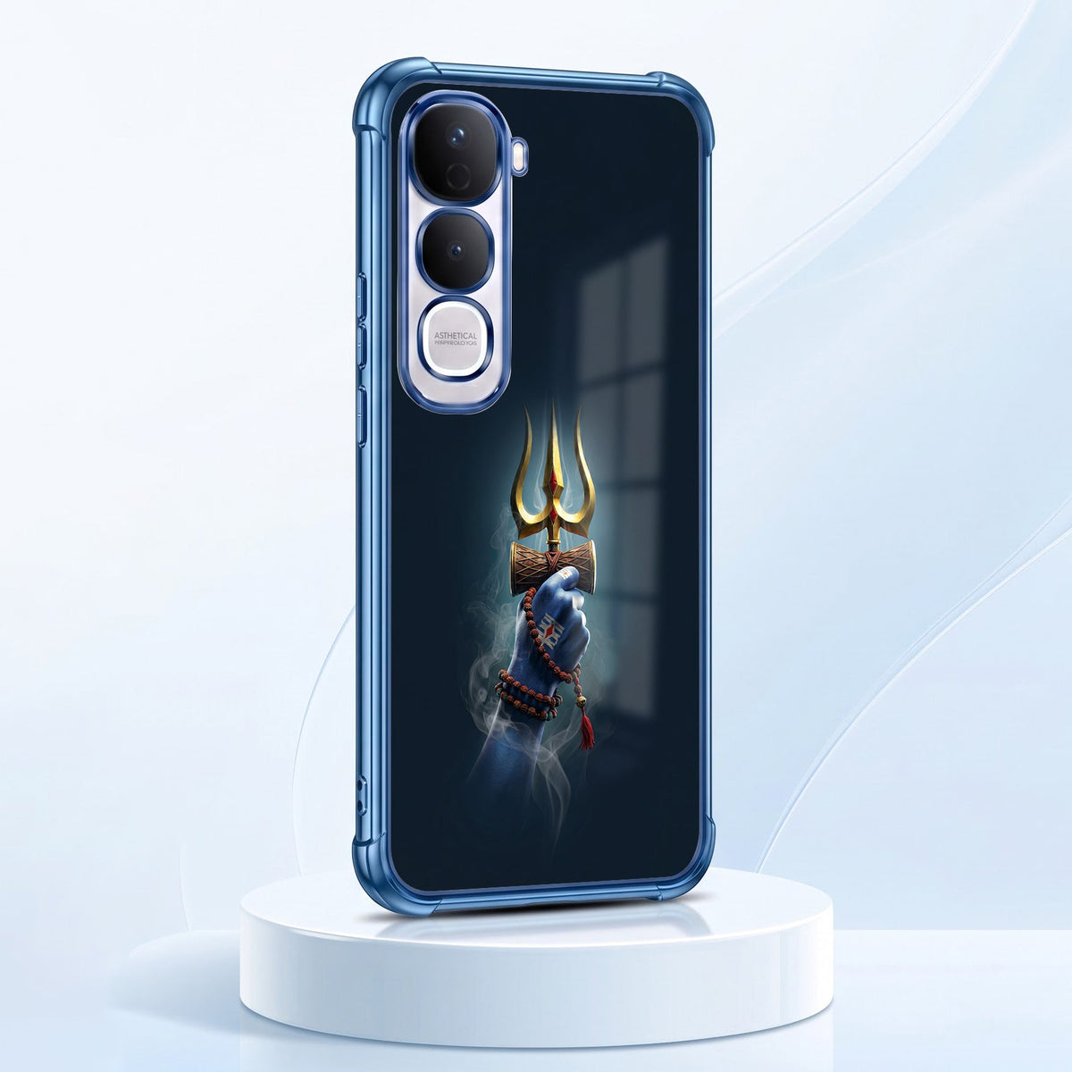 Vivo Y400 Pro 5G Premium Golden Trishul Airbags Printed Back Case