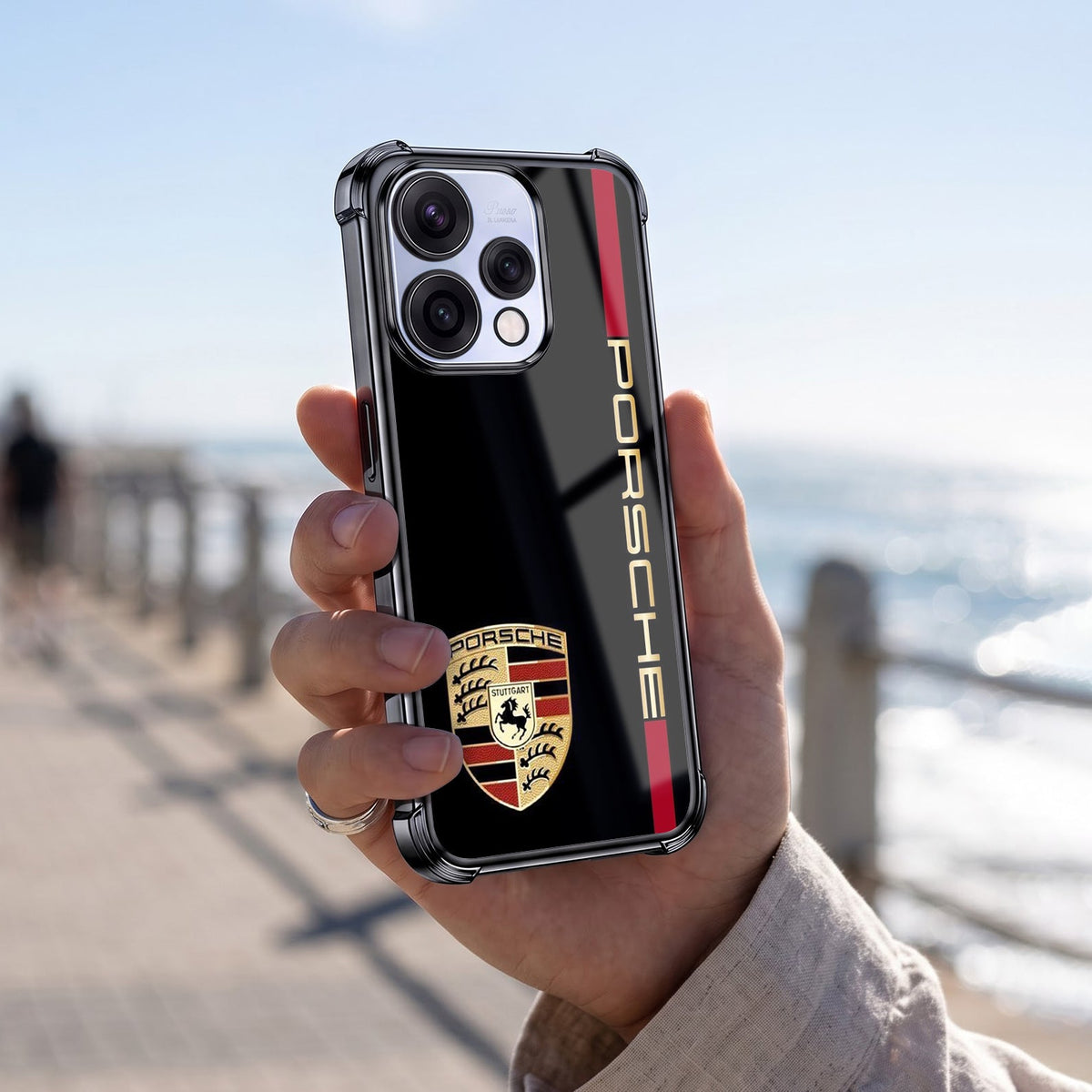 Oppo Reno 15 5G Premium Porsche Logo Airbags Printed Back Case