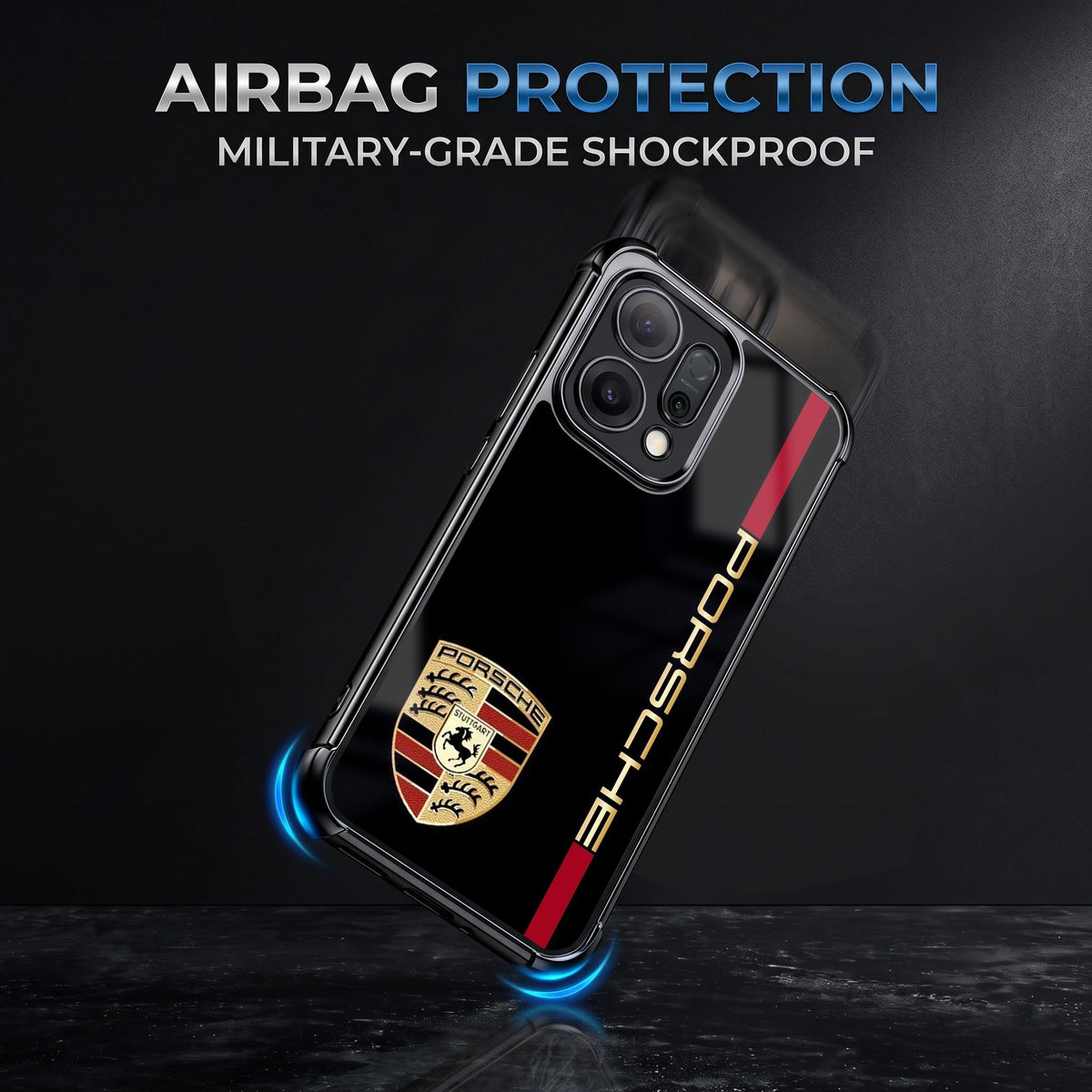 Oppo Reno 14 5G Premium Porsche Logo Airbags Printed Back Case