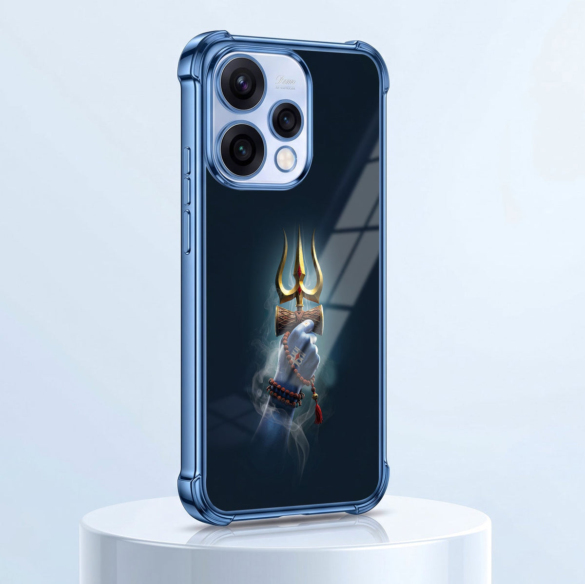 Oppo Reno 15 5G Premium Golden Trishul Airbags Printed Back Case