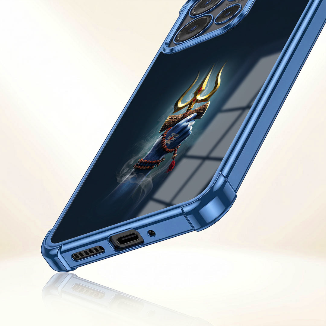 Motorola Edge 50 5G Premium Golden Trishul Airbags Printed Back Case