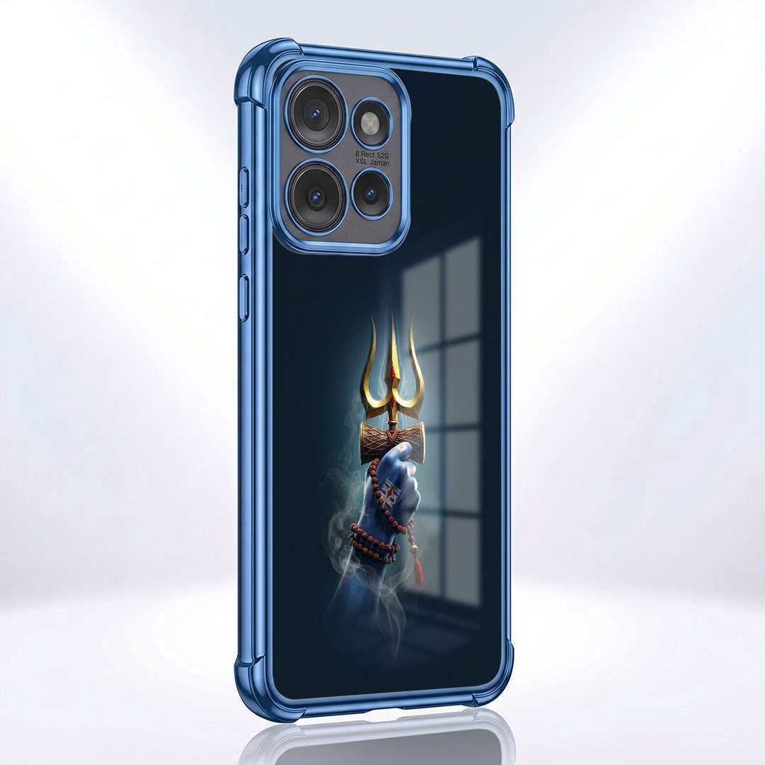 Motorola Edge 50 5G Premium Golden Trishul Airbags Printed Back Case