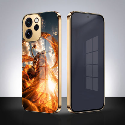 Oppo Reno 15 Pro Mini 5G Divine Hanuman Gold Electroplated Glass Phone Back Case