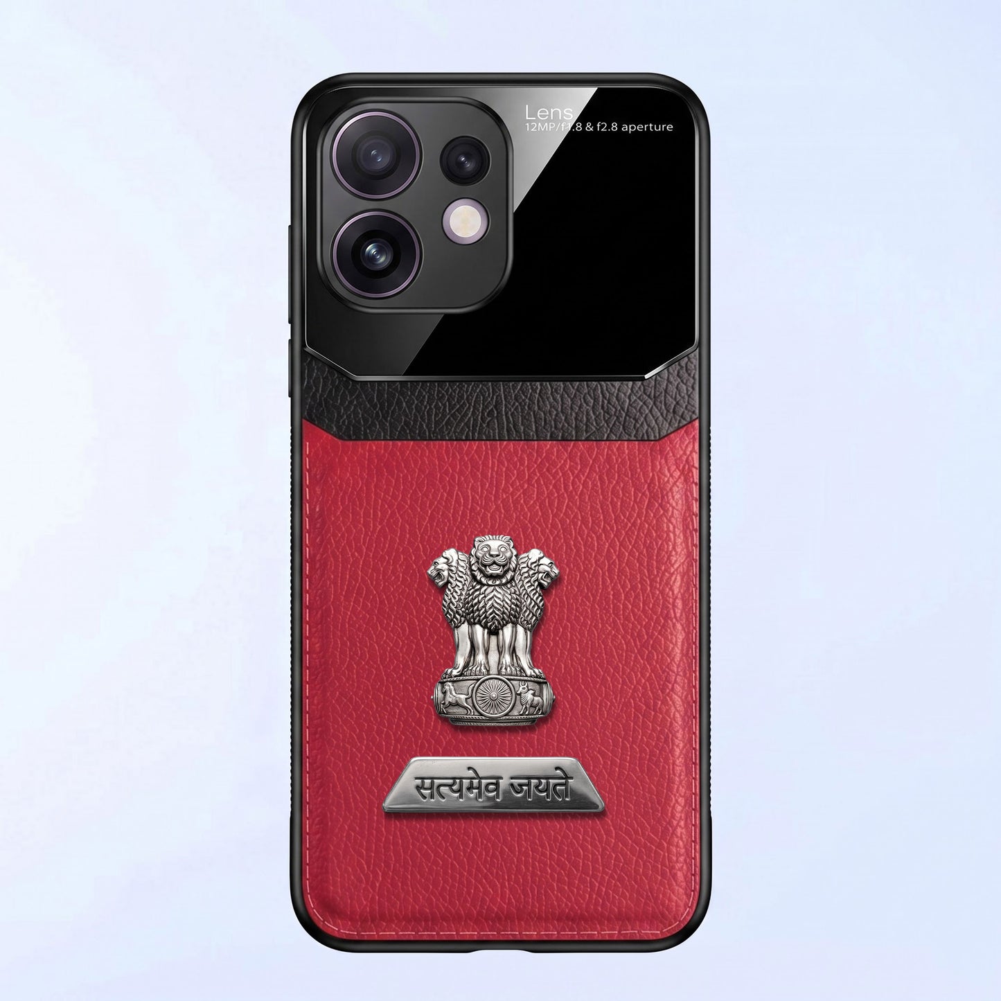 Oppo Reno 16 5G Satyamev Jayate 2-in-1 Emblem Leather Lens Protective Back Case
