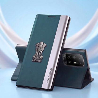 Oppo F19 Pro 5G Satyamev Jayate Flip Leather Case