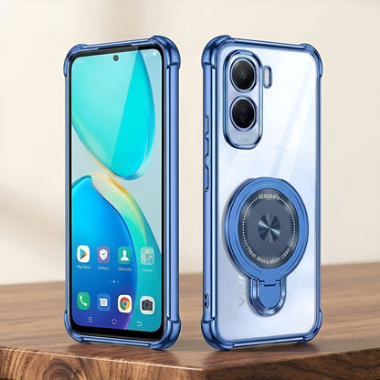 Vivo T5 Pro 5G Luxury Four Corner Invincible Bracket Ring Stand Case