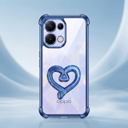 Oppo K13 5G Premium Heart Transparent Shockproof Airbag Phone Case