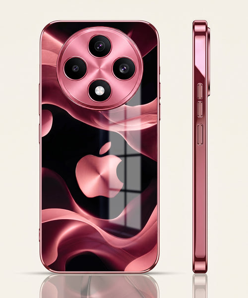 Oppo F27 Pro+ 5G Luxury Wave Pink Electroplated Glass Phone Back Case