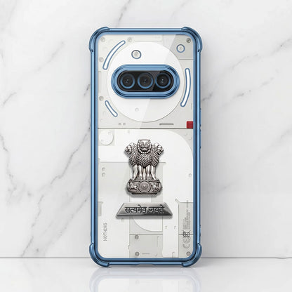 Nothing Phone 3a 5G Satyamev Jayate 2-in-1 Emblem Transparent Shockproof Airbag Case
