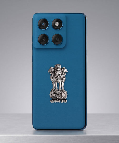 Motorola Edge 60 Fusion 5G Compatible Satyamev Jayate 3D Metal Emblem Sticker