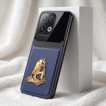 Oppo Reno13 5G Mahadev 3D Gold Metal Leather Back Case