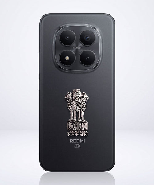 Redmi Note 15 Pro 5G Compatible Satyamev Jayate 3D Metal Emblem Sticker