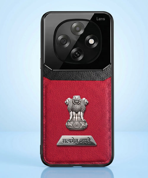Oppo F31 Pro 5G Satyamev Jayate 2-in-1 Emblem Leather Lens Protective Back Case