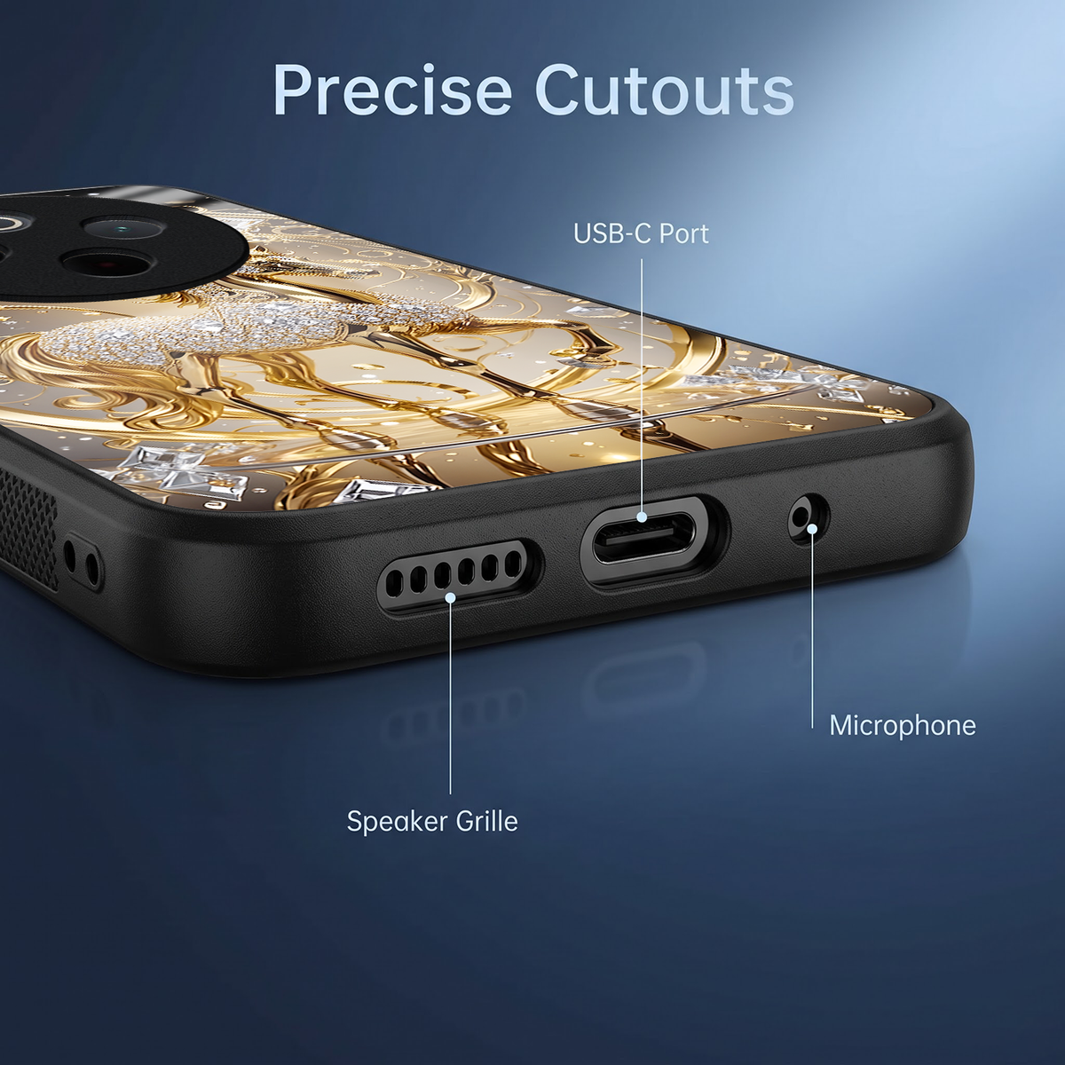 Vivo T4 5G Luxury Horse Texture Acrylic Glass Back Case