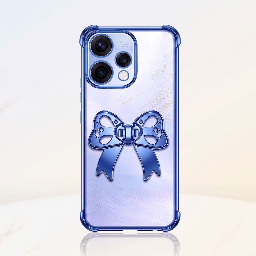 Oppo Reno 15 5G Stylish Bow Knot Transparent Shockproof Airbag Phone Case