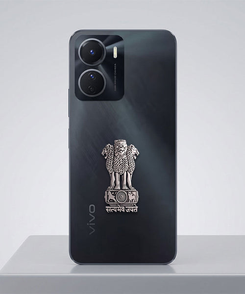 Vivo Y16 5G Compatible Satyamev Jayate 3D Metal Emblem Sticker