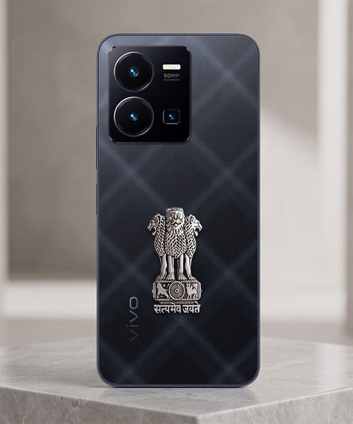 Vivo Y35 5G Compatible Satyamev Jayate 3D Metal Emblem Sticker