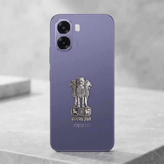 OPPO A6s 5G Compatible Satyamev Jayate 3D Metal Emblem Sticker