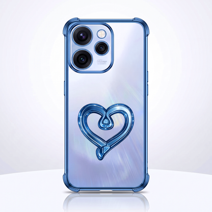 Oppo Reno 15 Pro Mini 5G Premium Heart Transparent Shockproof Airbag Phone Case