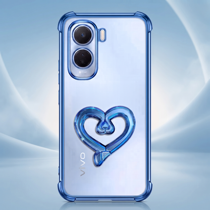 Vivo T5 Pro 5G Premium Heart Transparent Shockproof Airbag Phone Case
