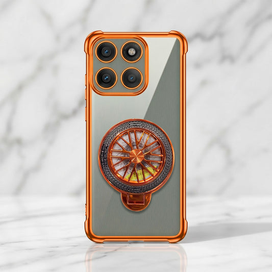 Motorola Edge 60 Pro 5G Stress Buster Wheel Rotating Airbag Cosmic Orange Case