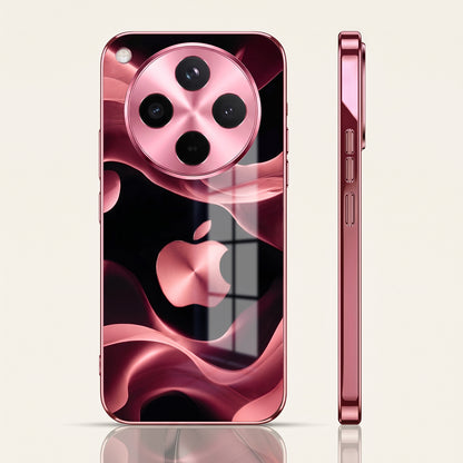 Oppo Find X8 5G Luxury Wave Pink Electroplated Glass Phone Back Case
