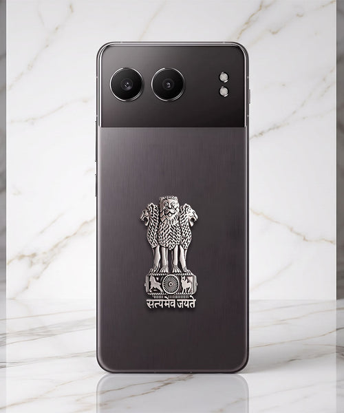 One Plus Nord 4 5G Compatible Satyamev Jayate 3D Metal Emblem Sticker