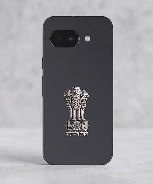 Google Pixel 9a 5G Compatible Satyamev Jayate 3D Metal Emblem Sticker