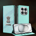 Oppo F29 Pro 5G Metal Satyamev Jayate 2-in-1 Emblem Magnetic Flip Wallet Case