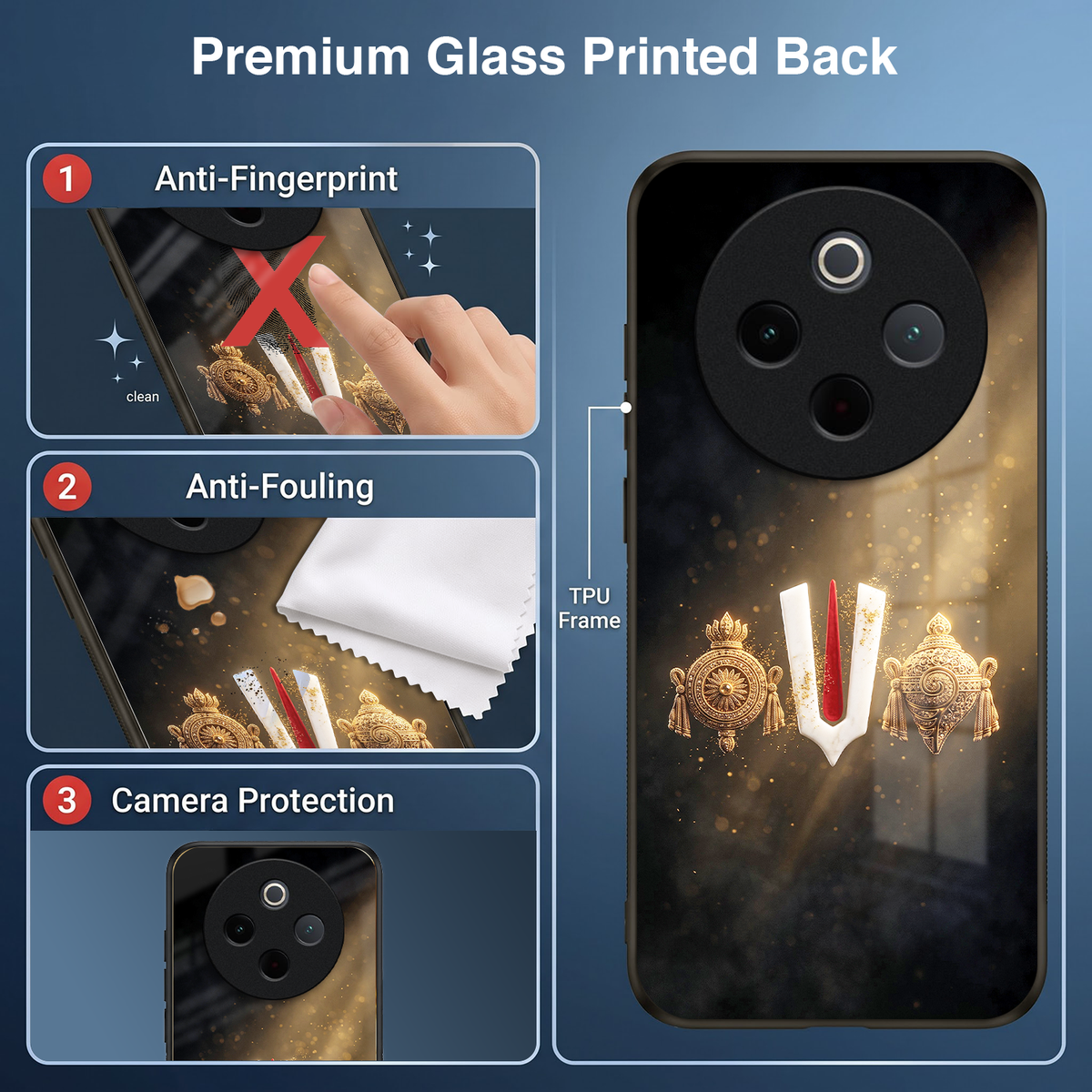Vivo T4 5G Royal Heritage Edition Acrylic Glass Back Case
