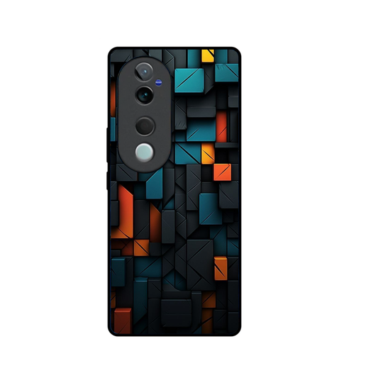 Vivo V40 Pro Luxury UV Printed Anti-Scratch Glass Back Phone Case (Square)