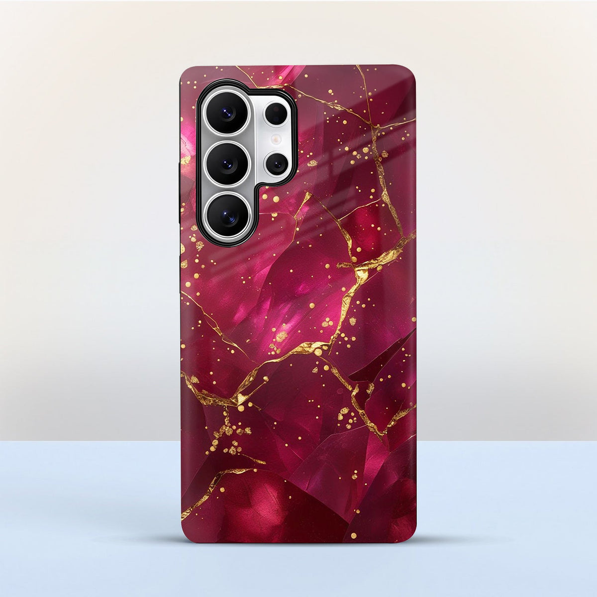 Samsung Galaxy S25 Ultra 5G Luxury Crimson Marble Protective Case