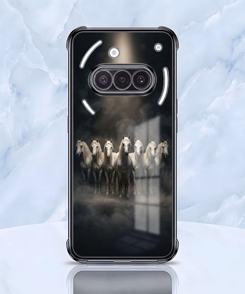 Nothing Phone 3a 5G Running Horses Airbags Printed Back Case