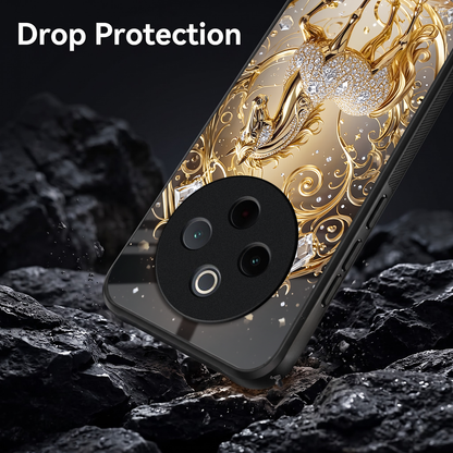 Vivo T4 5G Luxury Horse Texture Acrylic Glass Back Case