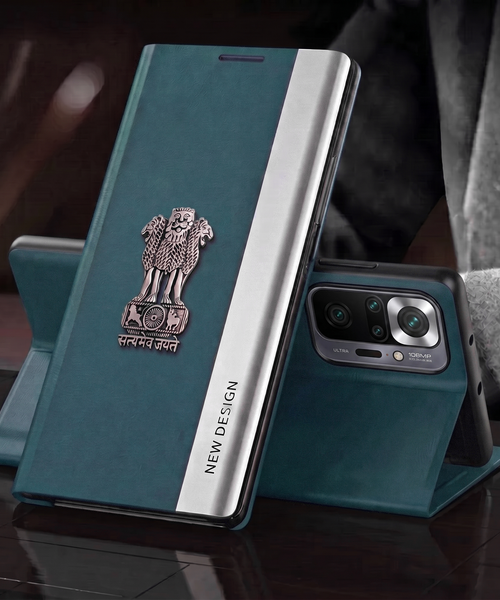 Redmi Note 10 Pro 5G Satyamev Jayate Flip Leather Case