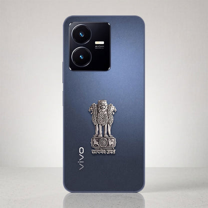 Vivo Y22 5G Compatible Satyamev Jayate 3D Metal Emblem Sticker