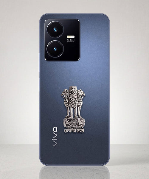 Vivo Y22 5G Compatible Satyamev Jayate 3D Metal Emblem Sticker