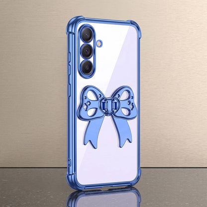 Samsung Galaxy A56 5G Stylish Bow Knot Transparent Shockproof Airbag Phone Case