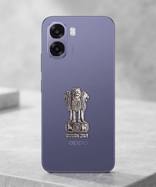 OPPO A6s 5G Compatible Satyamev Jayate 3D Metal Emblem Sticker
