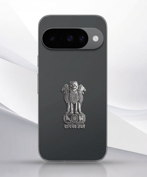 Google Pixel 10 5G Compatible Satyamev Jayate 3D Metal Emblem Sticker