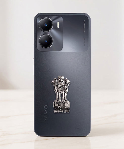 Vivo Y56 5G Compatible Satyamev Jayate 3D Metal Emblem Sticker