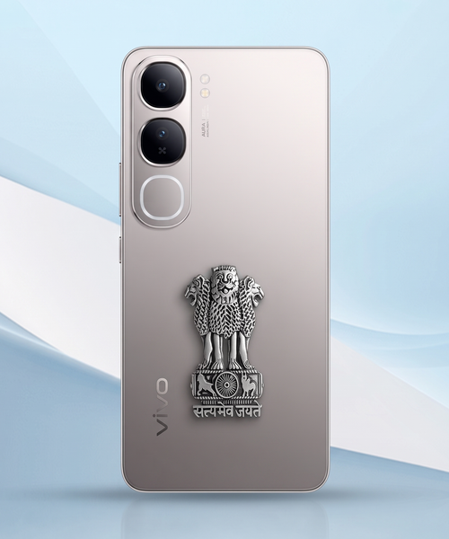 Vivo Y300 5G Compatible Satyamev Jayate 3D Metal Emblem Sticker
