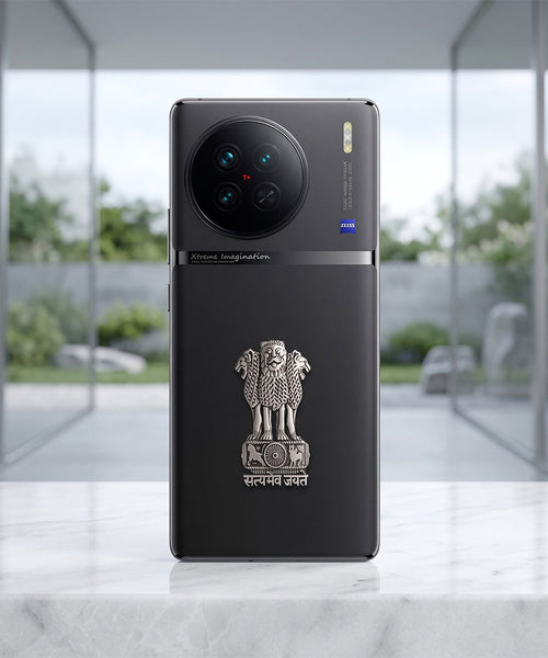 Vivo X90 Pro 5G Compatible Satyamev Jayate 3D Metal Emblem Sticker