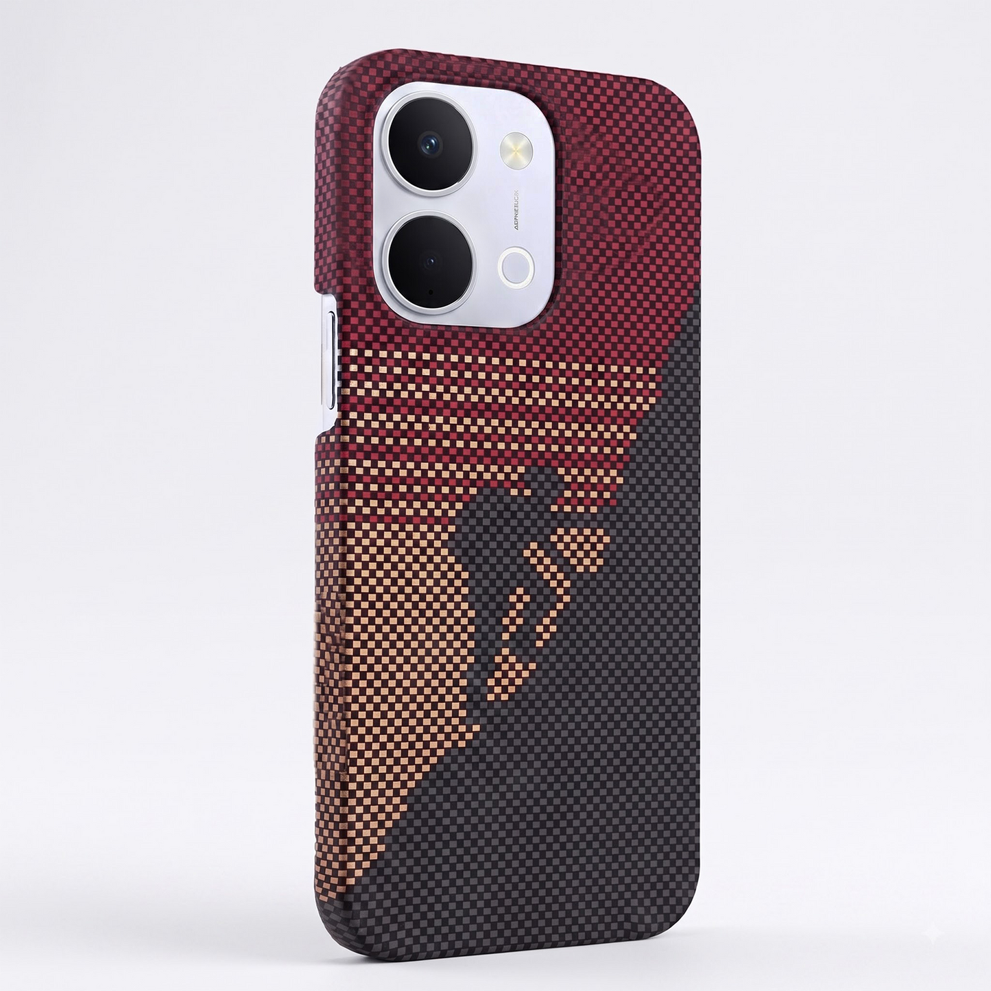 Vivo T5x 5G Premium Aramid Carbon Fiber Pixel Pattern Phone Case