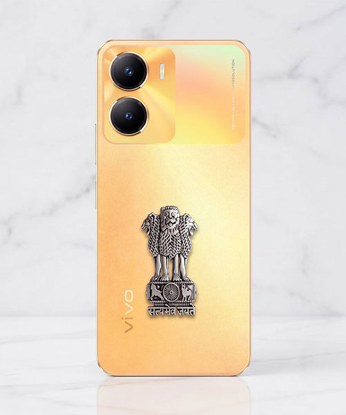 Vivo t2x 5G Compatible Satyamev Jayate 3D Metal Emblem Sticker