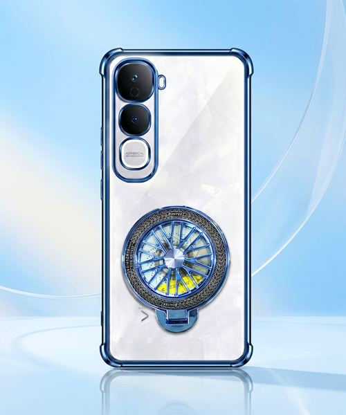 Vivo Y400 Pro 5G Premium Stress Buster Wheel Rotating Shockproof Airbags Case