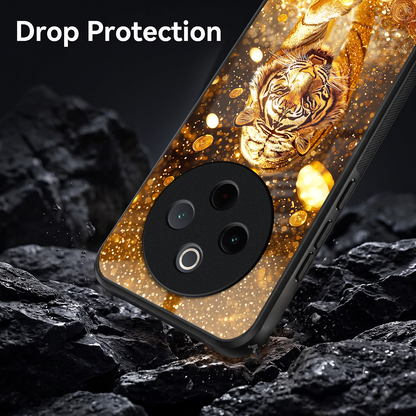 Vivo T4 5G Luxury Tiger Acrylic Glass Back Case