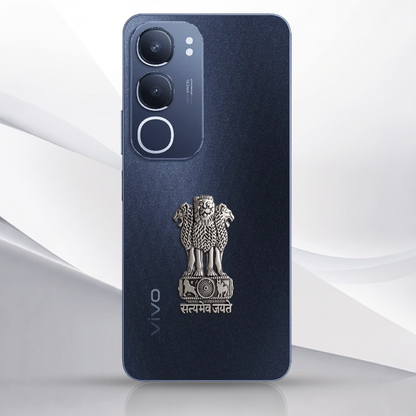 Vivo Y29 5G Compatible Satyamev Jayate 3D Metal Emblem Sticker