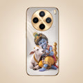 Vivo X200T 5G Bal Krishna Blessings Gold Electroplated Glass Phone Back Case