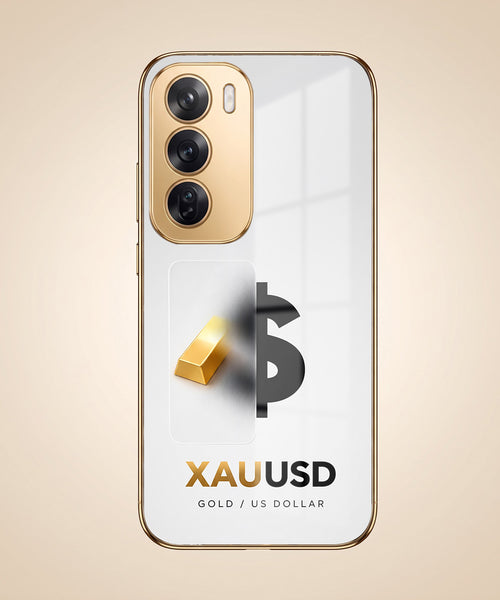 Oppo Reno 12 Pro 5G Luxury XAU/USD Gold Electroplated Glass Phone Back Case